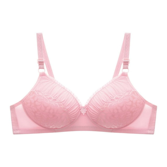 Cameland Woman's Embroidered Glossy Bra Push Up No Rims Adjustable Bras Comfortable Breathable Underwear