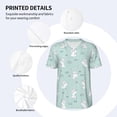 thumbnail image 3 of Hirioo Playing Rabbit for Men's Baseball T-shirt Shirts Short Sleeve Casual Summer Button Stretch T Shirts,Size S-4XL-Large, 3 of 7