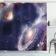thumbnail image 1 of Ambesonne Universe Shower Curtain, Nebula Planet Cosmic, 69"Wx75"L, Navy Blue White Coral, 1 of 3