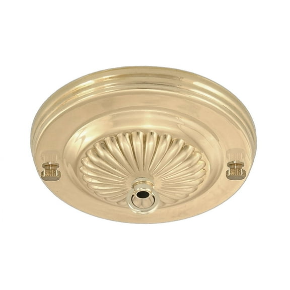 B&P Lamp® Embossed, Solid Brass Canopy, 5 1/4" Dia., Unfinished Brass