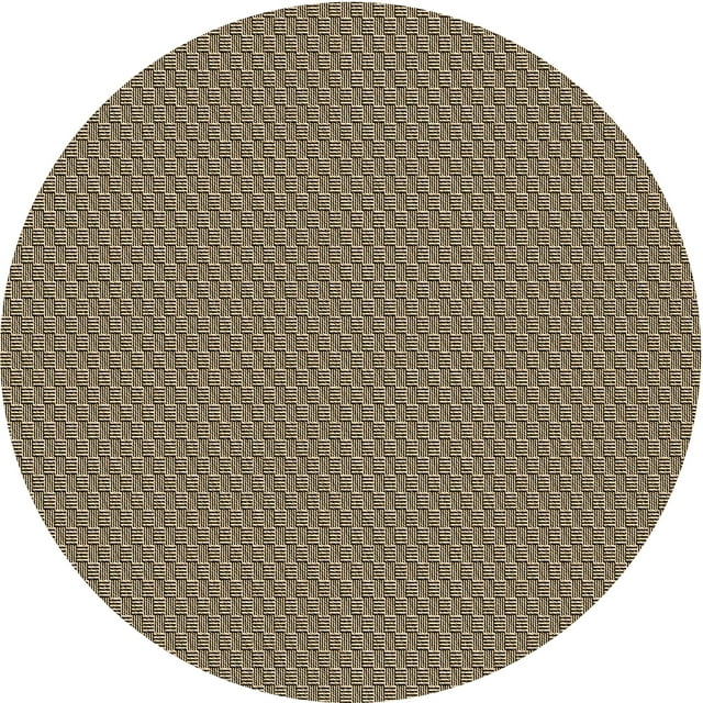 Ahgly Company Tapis Rond Lavable en Machine Intérieur Transitionnel Brun Foncé, 6 Pieds Rond