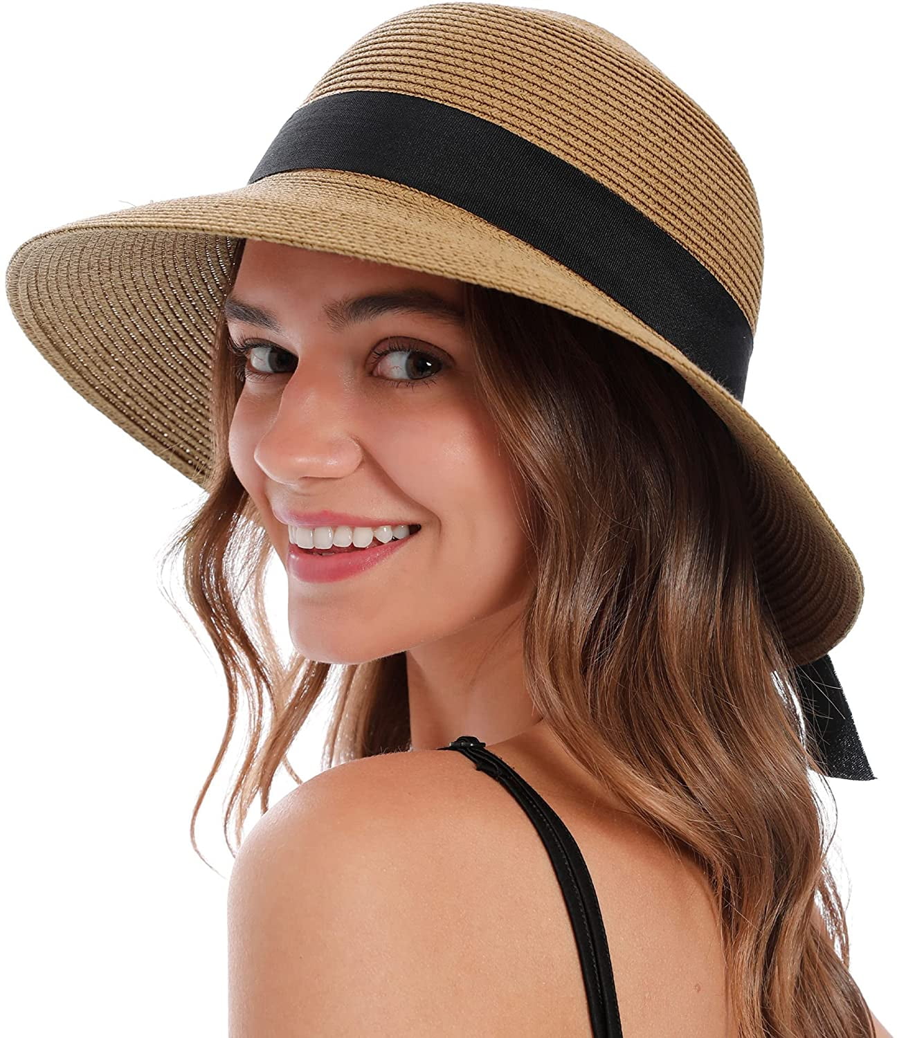 Womens Sun Hats UV Protection Large Wide Brim Hat Women Packable Sun Hat  for Women Straw Hats