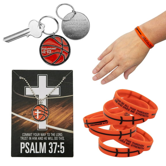 Fun Express Religious Basketball Handout & Novelty Assortment Kit - 36 Pieces