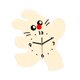 thumbnail image 5 of Bonito reloj de pared con forma de gato, colgante, portátil, para decoración del hogar, adorno de moda, silencioso, para comedor, hotel y restaurante. Beige, 5 of 8