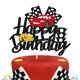 thumbnail image 5 of Disney-adorno de pastel de cumpleaños con temática de Rayo McQueen, decoración de pastel de dibujos animados de coche de carreras para niño, suministros para Baby Shower, 5 of 5