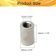 thumbnail image 2 of HUGFEGWE M12x20x30mm 10PCS Round Connector Nuts Rod Coupling Nut Threaded Sleeve Rod for Continuous Threaded Rod CJB91-25815, 2 of 5