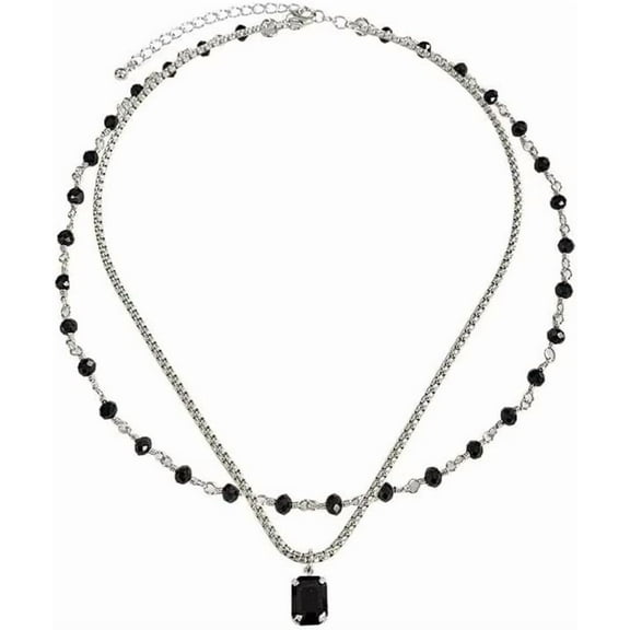 Goth Y2k Boho Black Choker Dainty Layered Necklace