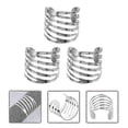 thumbnail image 3 of 3pcs Hollow Napkin Rings Fashion Napkin Buckles Table Accessories (silver), 3 of 3