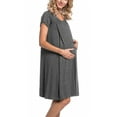 thumbnail image 2 of Gvmfive Women Maternity Short Sleeve Midi Dress Pregnancy Breastfeeding Nursing Dresses, 2 of 4