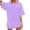 a-Purple10833, variant on VNKIDY Women's T-Shirt Solid Color Oversized Tees Half Sleeve Crewneck Soft Lightweight Casual Loose Fit Top For Daily Outdoor Wear Stylish Top