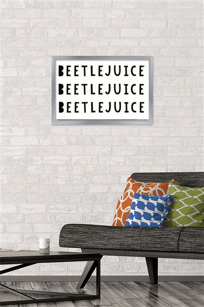 Beetlejuice - Phrase Wall Poster, 14.725" x 22.375", Framed
