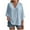 Light Blue, variant on BiZtdJrK Womens Plus Size Loose Cardigan V Neck 3/4 Sleeve Button Down Cardigans Lightweight Summer Beach Cover Up Beige XL