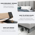 thumbnail image 6 of Lijimei Queen Upholstered Bed Frame with Storage and Installation Tools, Light Gray, 6 of 9