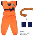 thumbnail image 3 of Disfraz de Son Goku de Anime, conjunto de peluca y zapatos, ropa de actuación para niños, accesorios para fiesta de carnaval, 3 of 5