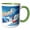 Green/White, variant on 3drose, Vail, Colorado. Skiing in America. Cool Art Gift for Girls, Women, 11oz Mug