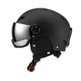 thumbnail image 2 of Casco de snowboard cómodo de invierno ajustable con almohadilla para la mandíbula con gafas de esquí para S negro, 2 of 8