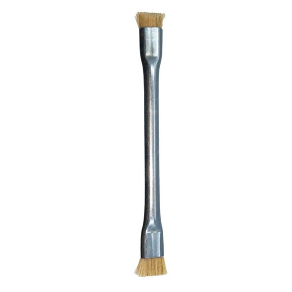 Unbranded Silver Anti Static Brush for Computer Cleaning Made of Metal and Horse Hair Durable and Practical 7.5 x 1.2 inches