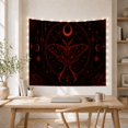 thumbnail image 5 of Intricate Moth Within an Ornate Oval of Moons and Stars, Mystical Gothic for Dark Art Lovers, Insect Symbol Art, Halloween Gift, Tapestry Wall Hanging for Bedroom and Dorm, 5 of 7