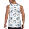 thumbnail image 3 of Easygdp Music Shark Men's Tank Top, Sleeveless Muscle T Shirts, Breathable, Quick-Dry, Loose for Gym, Running, Fitness - X-Large, 3 of 9