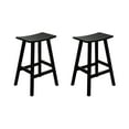 thumbnail image 3 of WestinTrends Malibu HDPE Outdoor Patio 29" Bar Stool Saddle Seat (Set of 2), Black, 3 of 12