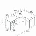 thumbnail image 2 of Bush Business Furniture Series C 60" Left 3 Drawer L-Shaped Desk in Mocha Cherry, 2 of 5