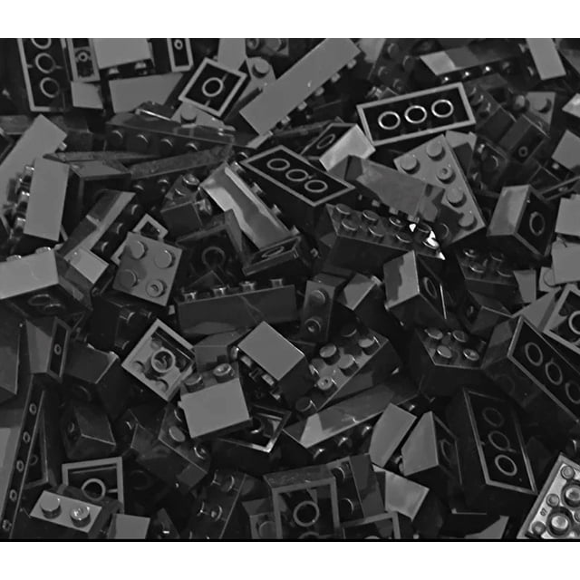 120Pcs Building Blocks Bulk Lot Pack Sorted By Color Bricks Block Plate Toys Small Particles Bulk Compatible Legoeds DIY Kit,black,125g-bag
