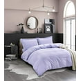 thumbnail image 4 of Mocassi 3-Piece Duvet Cover Set, 1800 Thread Count, Button Closure, Solid Color - Cooling, Breathable Material- Wrinkle, Fade, Stain Resistant, Full/Queen, Lilac, 4 of 5