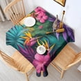 thumbnail image 2 of Colorful Tropical Leaf Pattern Square Tablecloth,Waterproof Square Table Cover,Wipeable Spillproof Washable Table Cover for Home Kitchen Party Decor 42"X42"(107x107cm), 2 of 6