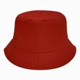thumbnail image 3 of Hot Summer Bucket Hat Short Brim- Trendy Cotton Sun Hat for Beach, Golf, Fishing - Fun Outdoor Vacation Boonie for Men and Women Red, 3 of 4