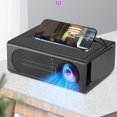 thumbnail image 1 of Projector Small Projector 1080P 100ANSI 6000LM Brightness HIFI Stereo Speaker Portable Projector with HD Multimedia Interface for Home Outdoor, 1 of 7