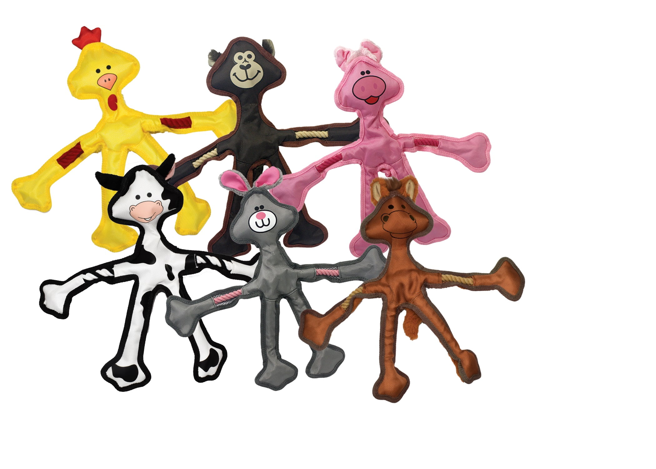 Multipet Skeleropes Dog Toy, Assorted Animals, 15"