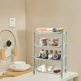 thumbnail image 5 of 4-Tier Plastic Shelf for Storage, Shelving Unit Storage Rack Organizer Utility Shelf for Kitchen Office Garage Pantry Laundry Organization, Storage Rack for Pantry Closet, 5 of 6
