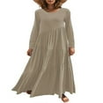 thumbnail image 1 of Robes Maxi Décontractées à Manches Longues et Amples pour Femmes, 1 of 5