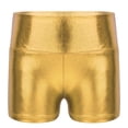 thumbnail image 3 of CHICTRY Women's Metallic Athletic Shorts Dance Tights Summer Hot Bottoms Rave Party Club Dancewear Gold M, 3 of 6