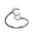 thumbnail image 2 of Fashion 26 English Letter Opening Rings Stainless Steel Girls Love Retro Jewelry, 2 of 9