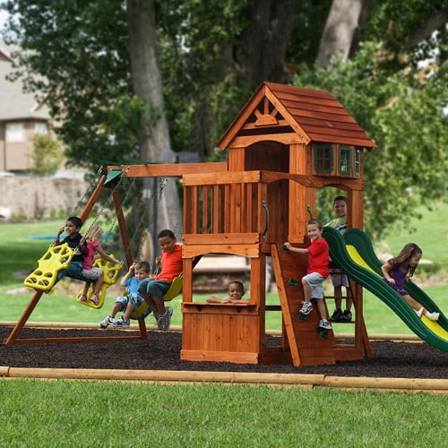 atlantis cedar swing set