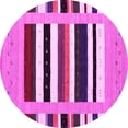 thumbnail image 1 of Ahgly Company Indoor Round Abstract Pink Contemporary Area Rugs, 7' Round, 1 of 4