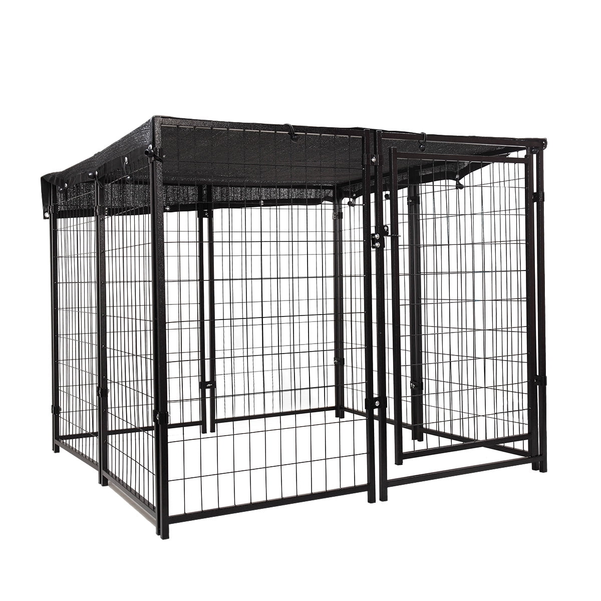 Kepooman 8 Panel Heavy Duty Dog Kennel Fence for Small Large Dog, 61.4" x 57.9" x 45.7", Black Kepooman 8 Panel Heavy Duty Dog Kennel Fence for Small Large Dog, 61.4" x 57.9" x 45.7", Black