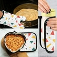 thumbnail image 5 of Yayeee Oven Mitts and Pot Holder Set of 2 Heat Resistant Kitchen Gloves Baking Hot Pad, Retro Shapes, 5 of 5