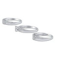 thumbnail image 2 of AFFY White Natural Diamond Engagement & Wedding Trio Bridal Ring Set In 10k White Gold (0.5 Cttw), 2 of 6