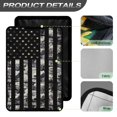 thumbnail image 4 of POLERO RV Door Window Shade Cover, Sun Blackout Fabric for UV Rays Protection for Camper Privacy Entrance Grey Camo American Flag (17.3x26 inch), 4 of 7