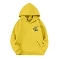 thumbnail image 5 of Goindgs Hoodie Kids Girls' Sweaters Sweatshirt Soft Pullover Ocean Themed Duplex Printed with Hood for School Outdoor Shirt Preppy Tween Girl Cute Yellow-11-12 T, 5 of 7
