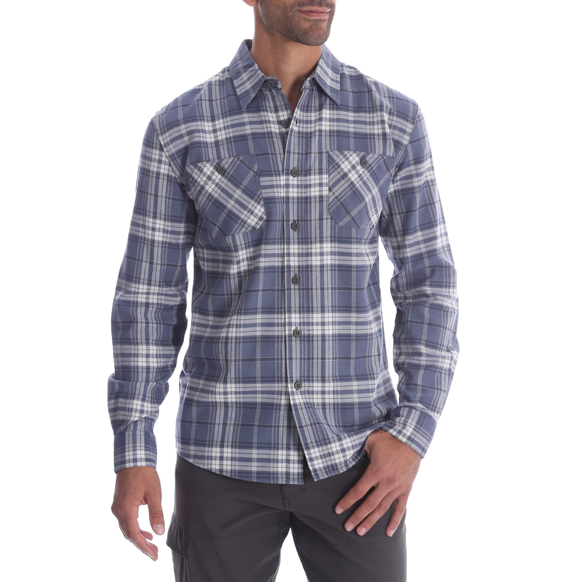 Wrangler Big Men's Long Sleeve Wicking Flannel Shirt