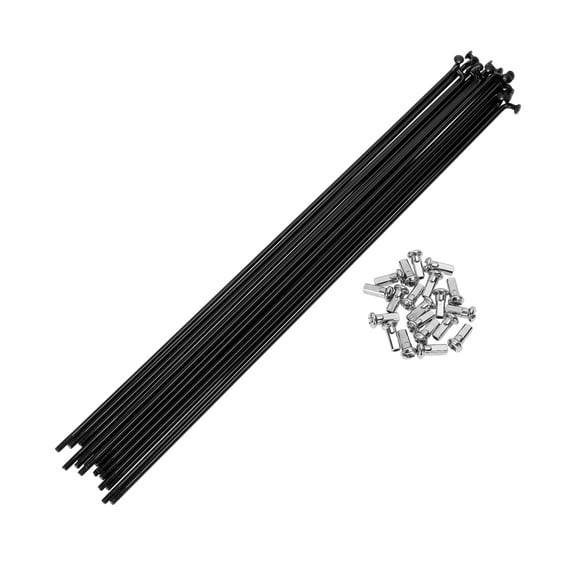 20 Set 12G Bicycle Spokes 255mm Bike Wheel Spokes Carbon Steel Black