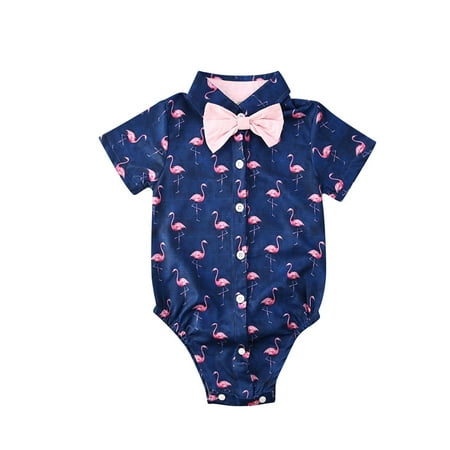 

Toddler Infant Baby Boy Gentleman Clothes Short Sleeve Romper Jumpsuit Outfit