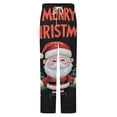 thumbnail image 5 of Merry Christmas Gnome Tree Winter Female Pants Flannel High Waist Women Pants Lady Warm Straight Leg Plush Trousers, 5 of 7