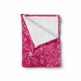 thumbnail image 2 of Hot Pink Soft Flannel Fleece Blanket, Floral Arrangement Pattern on Hot Pink Background Spring Flourish Bloom, Cozy Plush for Indoor and Outdoor Use, 50" x 70", Hot Pink White Purple, by Ambesonne, 2 of 6