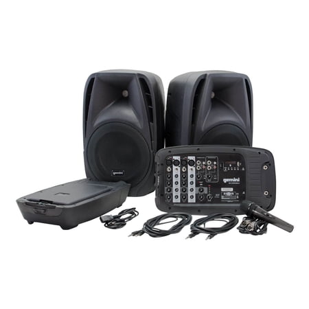 UPC: 0747705001498 | Gemini ES-210MXBLU Portable 10 Inch Passive Powered PA Speaker System w/ Mic