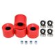 thumbnail image 1 of 4 ruedas de patineta, ruedas de patineta de calle con rodamientos, antideslizantes. Cubierta negra roja, 1 of 9