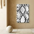thumbnail image 2 of PixonSign Canvas Print Wall Art Snake Close-Up Print Animals Wildlife Photography Realism Minimalist Dramatic Grey Duotone Black and White for Living Room, Bedroom, Office - 16"x24", 2 of 5
